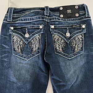 Miss me Boot cut Angel wing jeans like new